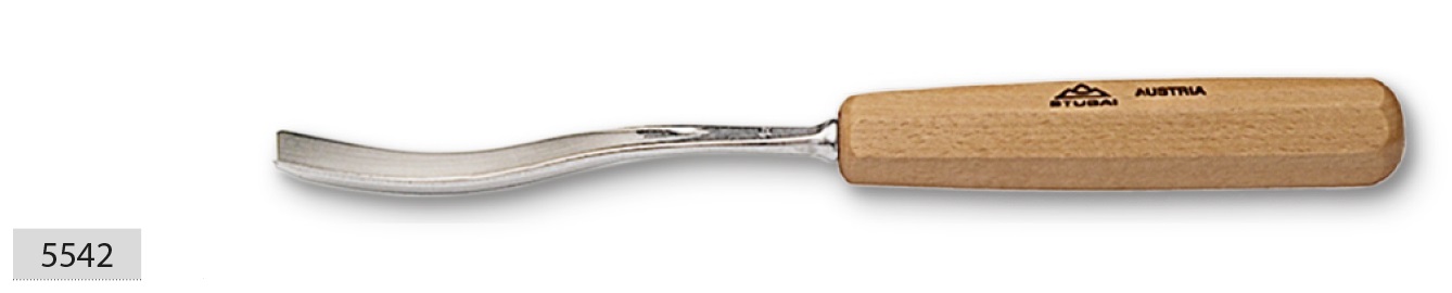 Stubai 520425 Sgorbia per Scultori con Manico, Modello 4, 25 mm