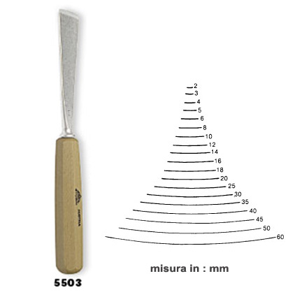 Stubai 524008 Sgorbia per Scultori con Manico, Modello 40, 8