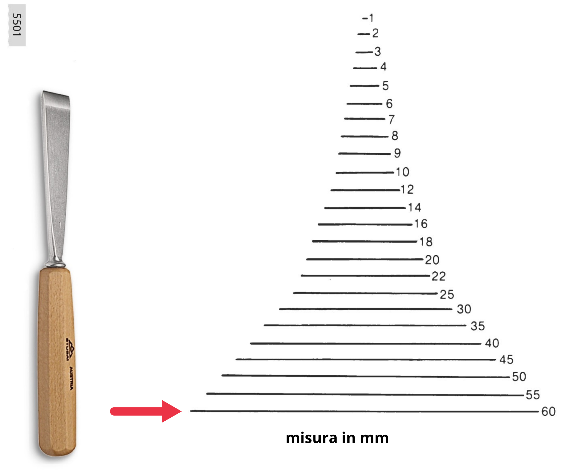 Stubai 700527 Sgorbia Per Sgrossatura - Tipo Continentale, 27 Mm - Foto 6