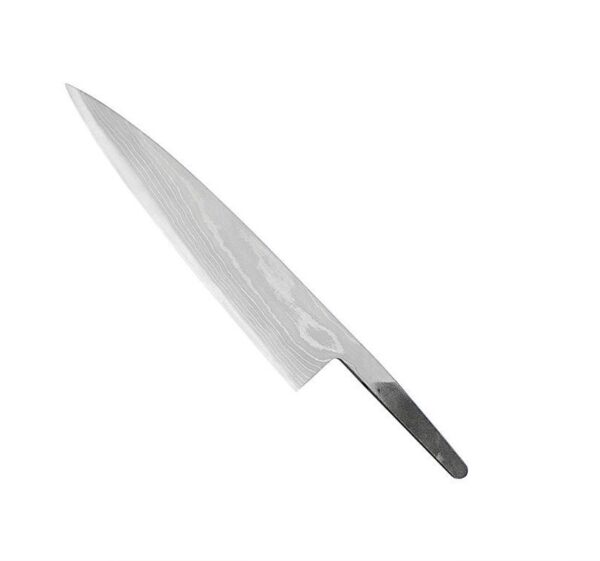 Lama In Acciaio Damasco Grezza Per Coltello FAI DA TE - 11cm, 140 Strati, Già Temprata E Affilata - MARU