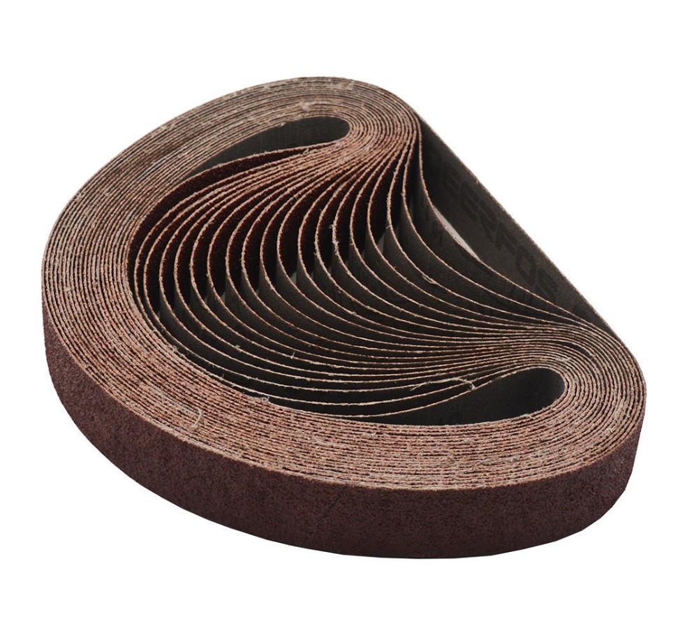 Nastri Abrasivi FERM 10mm - Set 8 Pezzi Con Grana G40, G80, G120 - Per Lima A Nastro - Foto 7